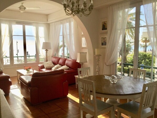 Smart TV, DVD player, books, music library