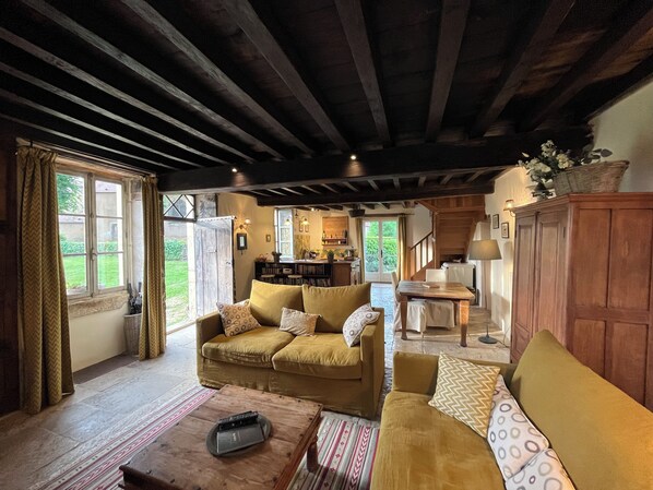 Smart TV, chimenea, videojuegos y reproductor de DVD 