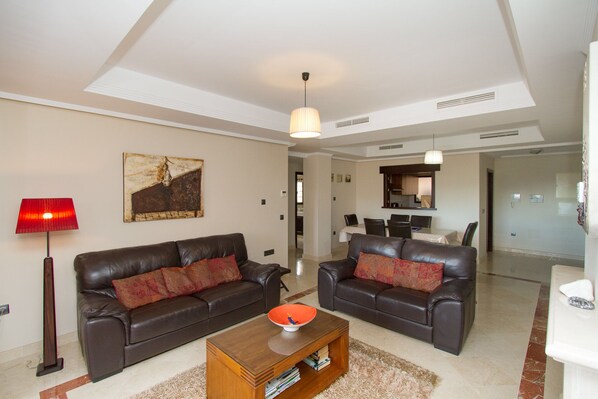 Smart TV, fireplace, Netflix, DVD player