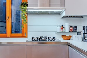 Fridge, oven, stovetop, dishwasher