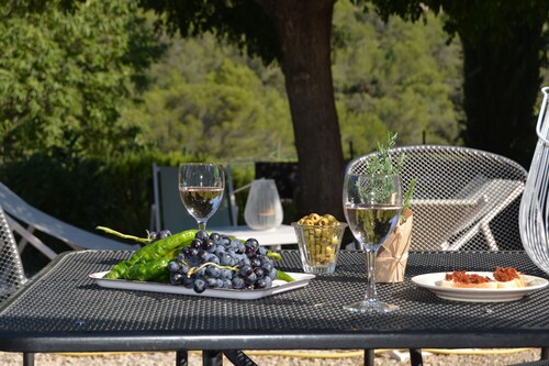 Maison Piscine au milieu des vignes