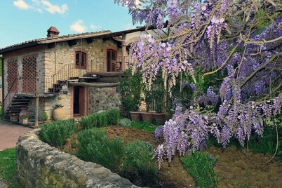   In hard of Chianti villa  private garden and pool  and use of outdoor hot tub