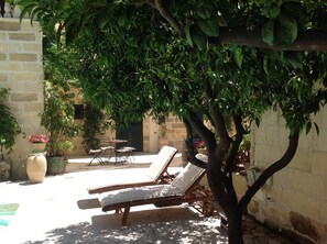 Terrace/patio - PALAZZO UMBERTO  near SEA of Otranto- salt pool - rural big garden  free parking (Poggiardo)
