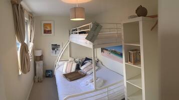 2 bedrooms, iron/ironing board, travel cot, WiFi