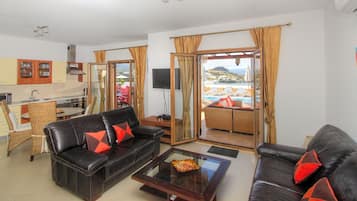 Smart-tv, dvd-afspiller, videobibliotek, stereoanlæg