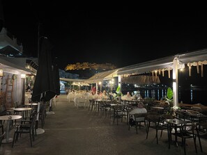 Outdoor banquet area