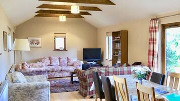 Smart TV, table tennis, books, video library