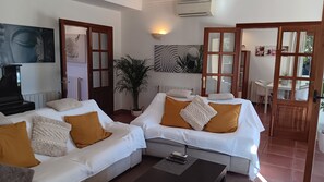 TV, fireplace, DVD player, table tennis