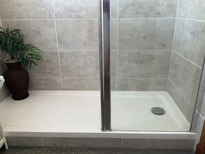Shower, soap, shampoo, toilet paper