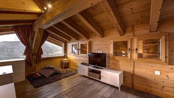 Télévision, cheminée, jeux vidéo