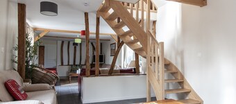 Family farmhouse sleeps up to 14 guests.