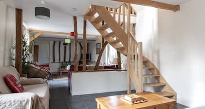 Family farmhouse sleeps up to 14 guests.