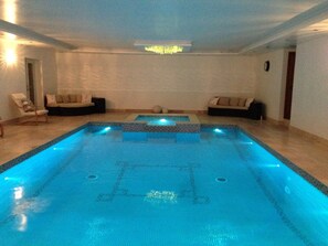 Indoor pool, a heated pool