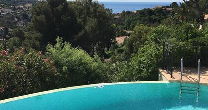 Belle villa CLIM Vue mer Piscine privĂ©e CHAUFFEE Au calme Plage 15 minđ¶ââïž