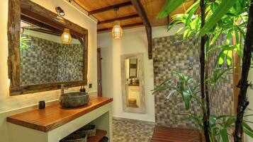 Bathtub, hair dryer, towels, soap