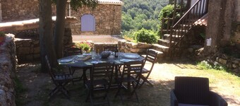 Cévenol cottage in the countryside close to Anduze, and the bamboo plantation