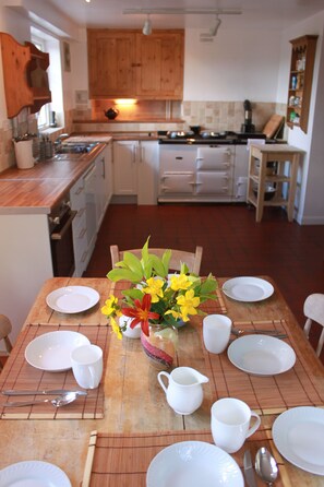 Fridge, microwave, oven, stovetop - Church Hill Farm beautiful property in the Lower Wye Valley set in 63 acres (Monmouth)
