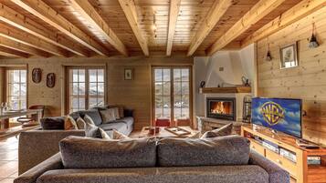 TV, fireplace, DVD player