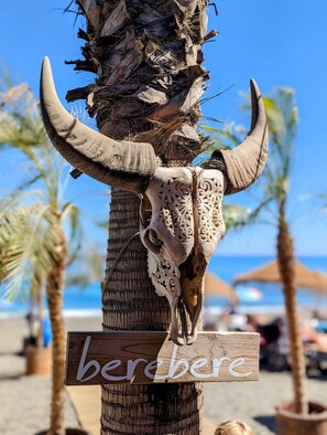Sun loungers, beach towels