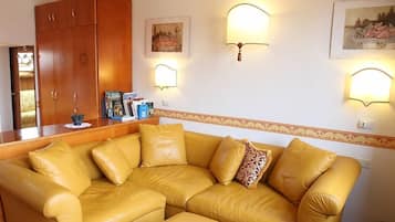 Smart-TV, DVD-Player, Bücher, Stereoanlage