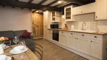 Microwave, oven, stovetop, electric kettle