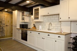 Microwave, oven, stovetop, electric kettle