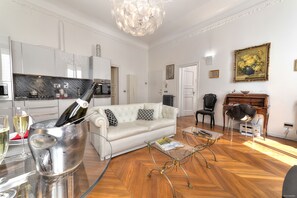 TV, DVD player, stereo