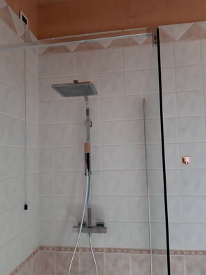 Dusche, Haartrockner, Bidet, Handtücher