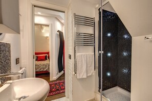 Séchoir à cheveux, serviettes fournies, savon, shampooing