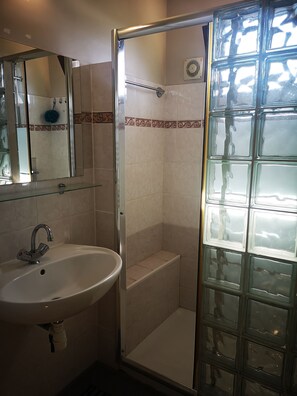 Shower, hair dryer, towels, toilet paper - air-conditioned house with swimming pool in the heart of corsican vineyards, not overlooked, quiet location. (Giuncaggio)