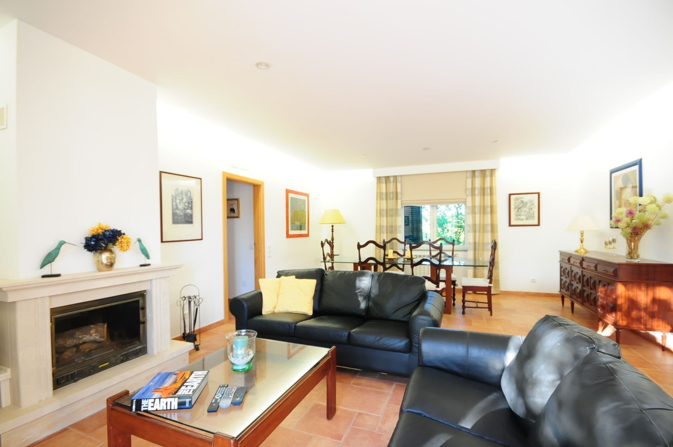 Télévision, cheminée