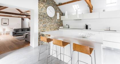 Eulenscheune - wow! Ein fantastischer, stilvoller, moderner Umbau für eine Scheune mit 4 + 1 tollen Aussichten