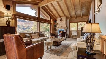TV, fireplace, DVD player, stereo