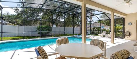 Outdoor pool, a heated pool