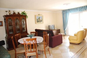 Televisión, chimenea, libros