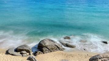 Beach nearby, sun-loungers