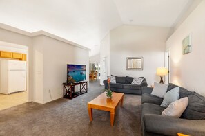 TV, DVD player, ping pong, books