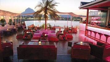 Outdoor banquet area
