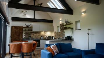 Smart TV, fireplace, DVD player, table tennis