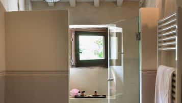 Bathtub, hair dryer, bidet, soap