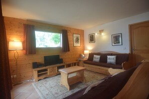 TV, DVD player, books, music library - Spacious Apartment 2 Minutes from Ski Lift, Equipped for Babies (Les Houches)
