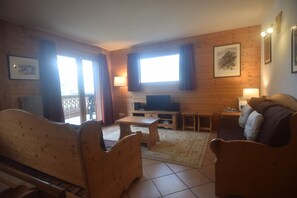 Télévision, lecteur de DVD, livres, médiathèque