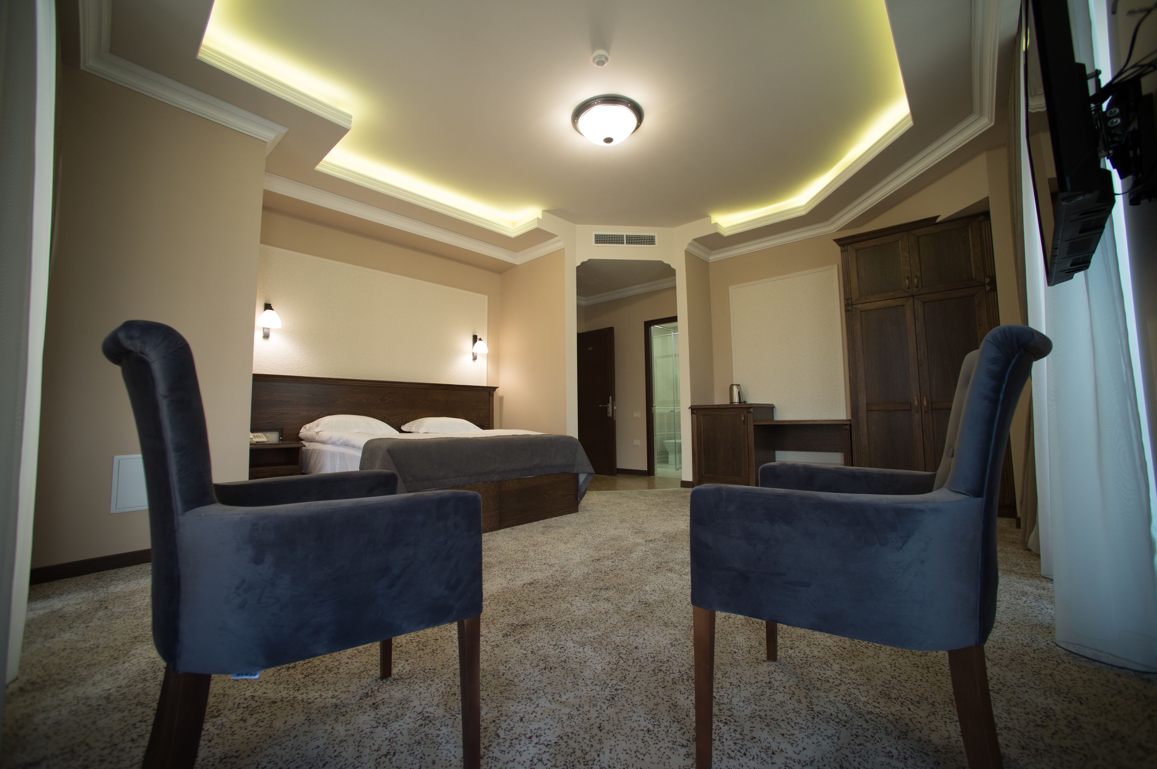 junior suite, garden view | premium bedding, in-room safe, blackout curtains, soundproofing