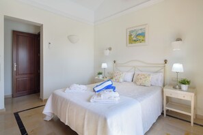 2 bedrooms, in-room safe, iron/ironing board, travel cot