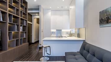 TV, DVD player, toys, books