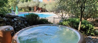 Luxury gypsy caravan with private spa and unlimited access at Domaine Saint Cerice