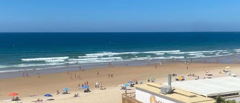 Beach nearby, sun-loungers