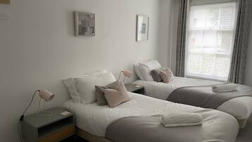 3 bedrooms, iron/ironing board, travel cot, WiFi