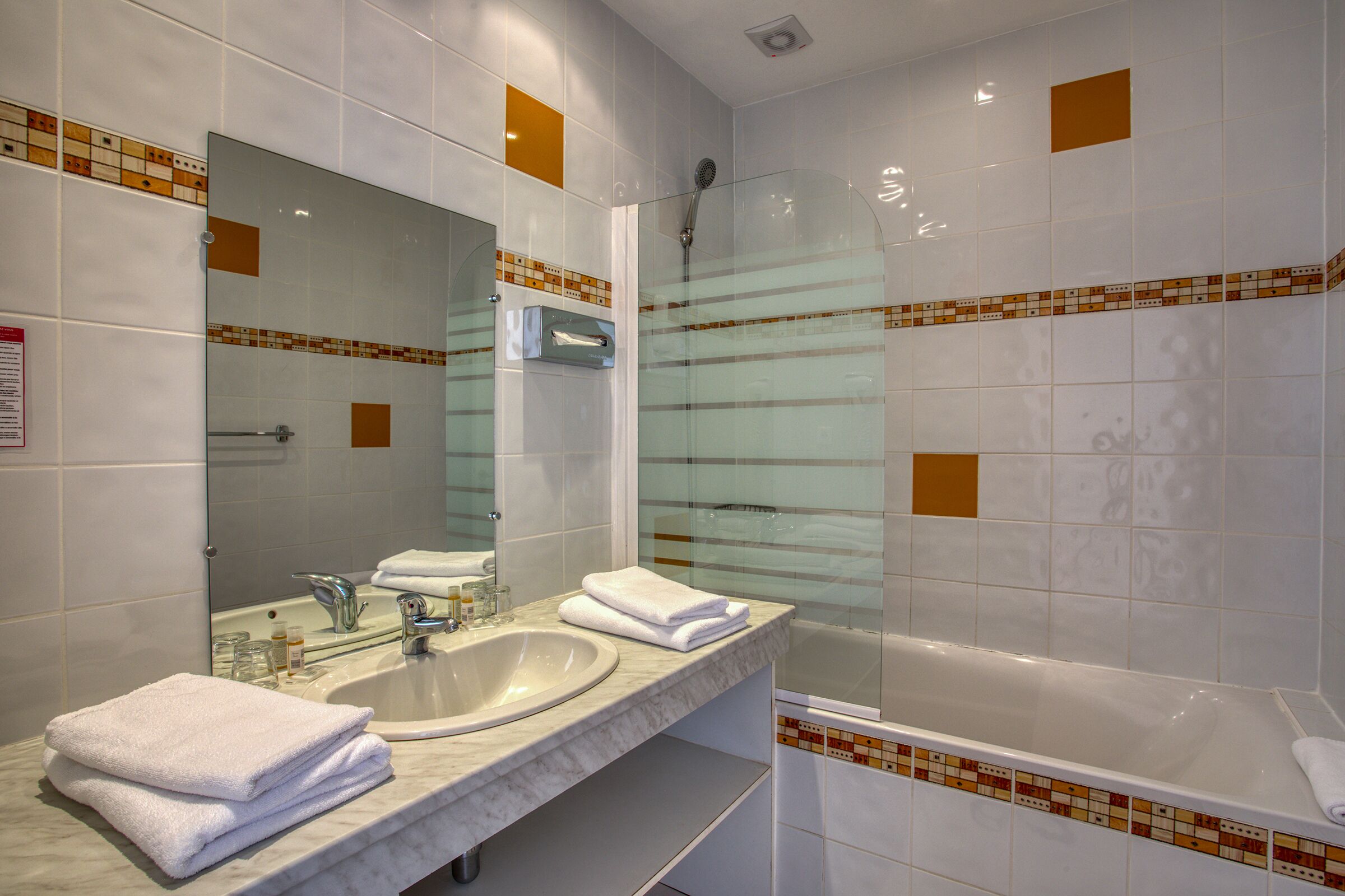 premium double or twin room | bathroom | free toiletries, hair dryer, towels, soap