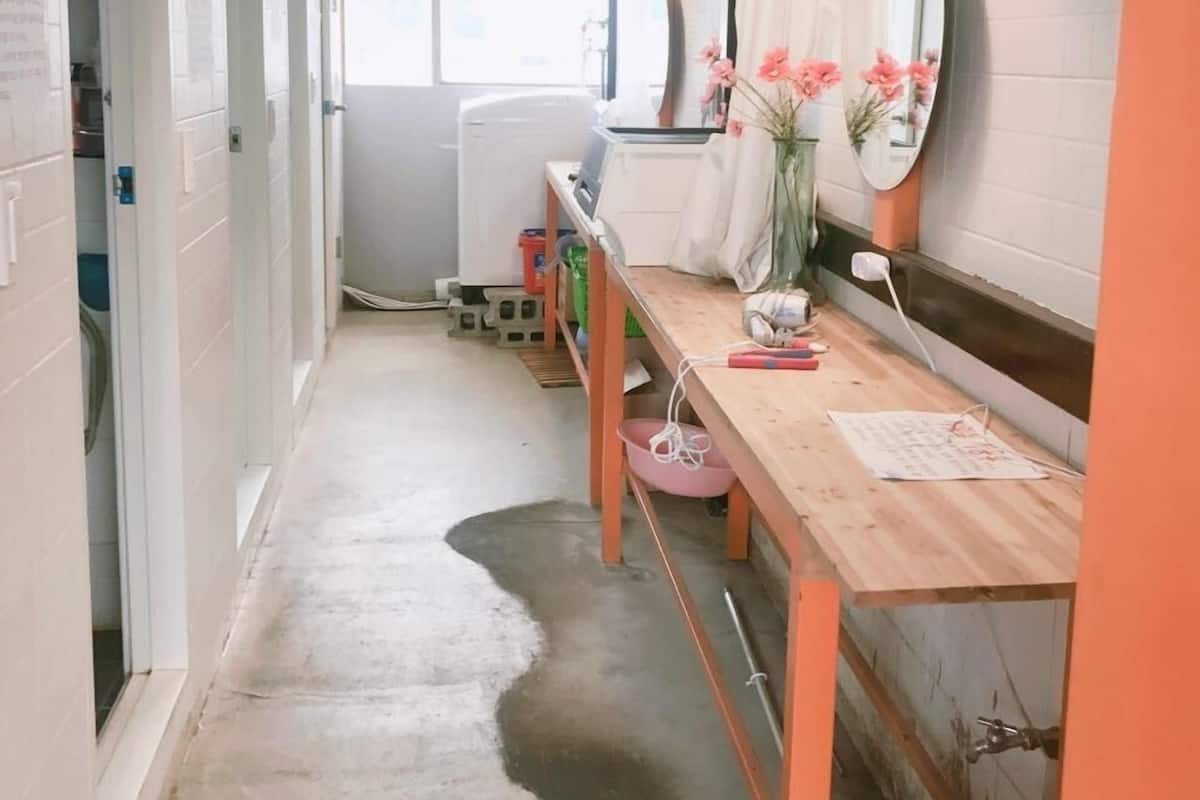 Shower, free toiletries, hair dryer
